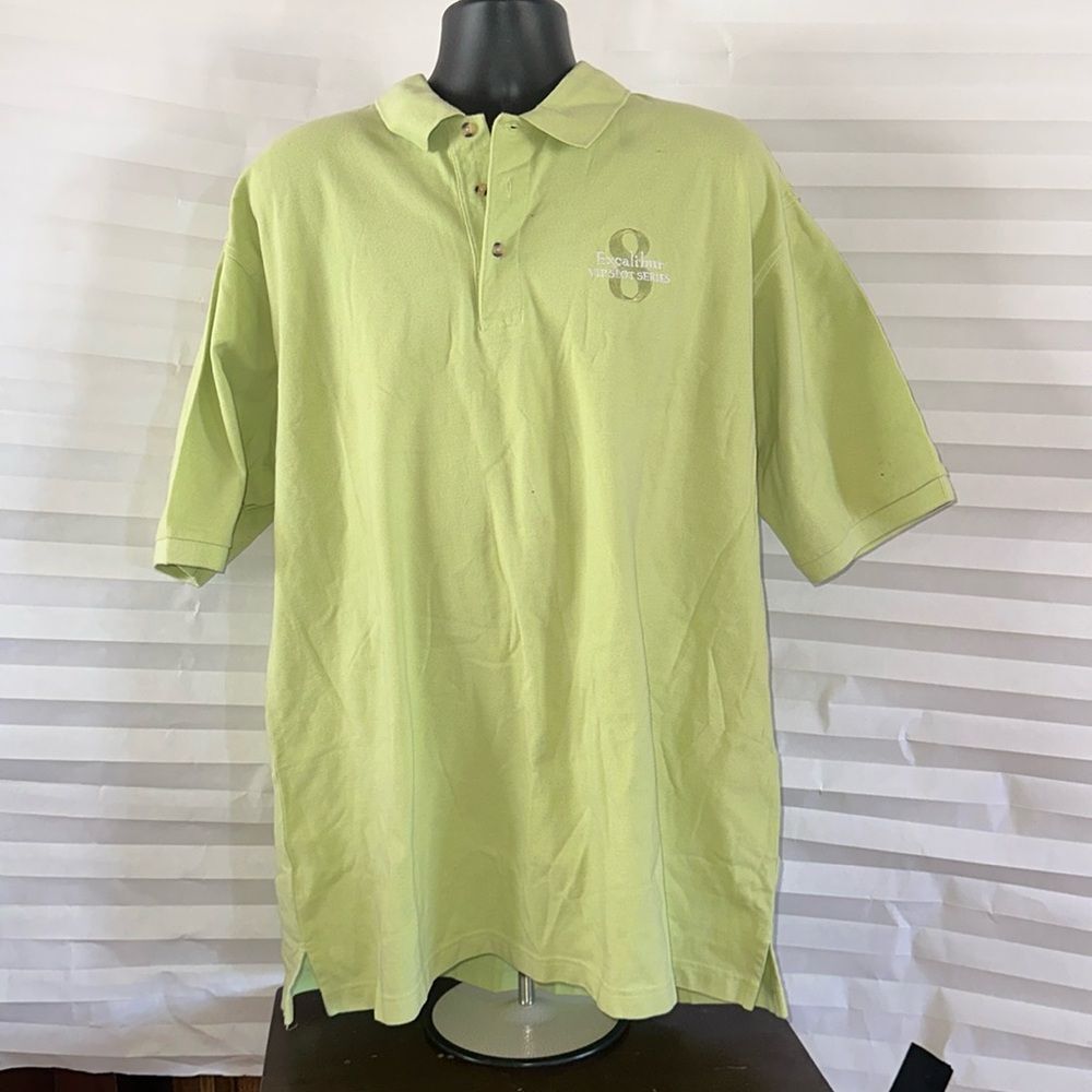 Port Authority Men’s Polo Shirt Pale Green Short Sleeve Size 2XL Casual Golf
